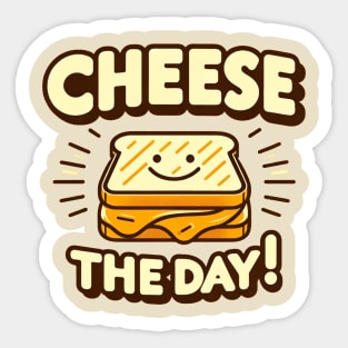 Cheese the Day! - Retro Grilled Cheese Delight Sticker